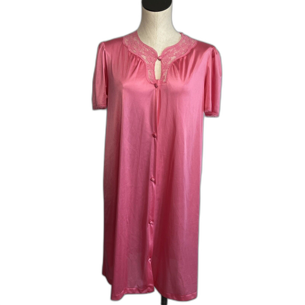 Vintage Vanity Fair Pink Nightgown Nylon Size Small Petite
